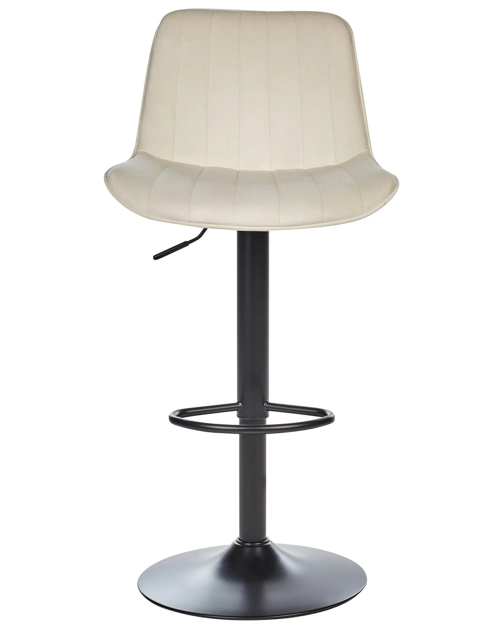 Set of 2 Bar Chairs DUBROVNIK Velvet Swivel Light Beige