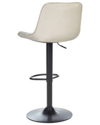 Set of 2 Bar Chairs DUBROVNIK Velvet Swivel Light Beige