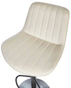 Set of 2 Bar Chairs DUBROVNIK Velvet Swivel Light Beige