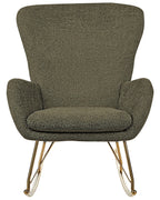 Rocking Chair ANASET Boucle Dark Green