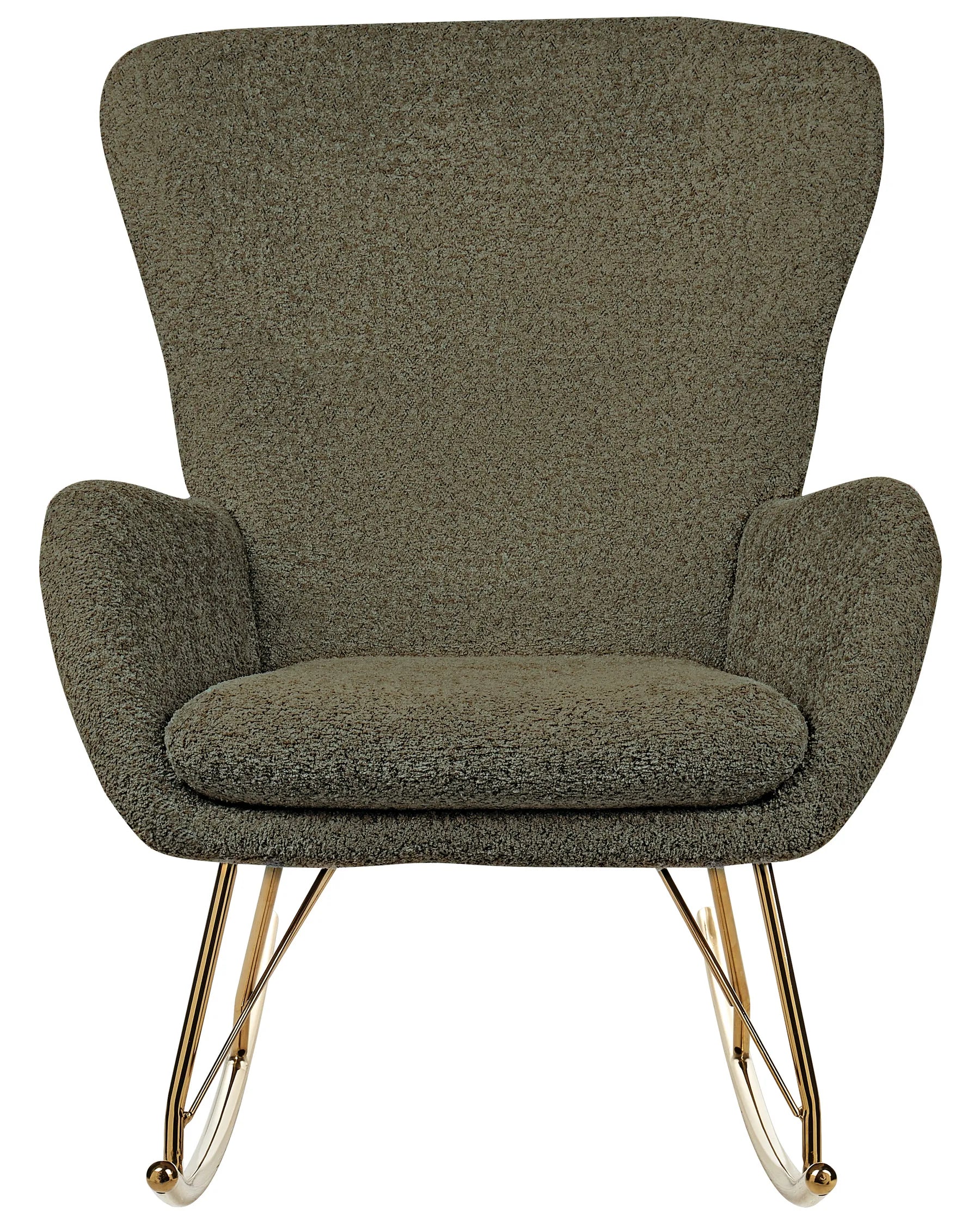Rocking Chair ANASET Boucle Dark Green