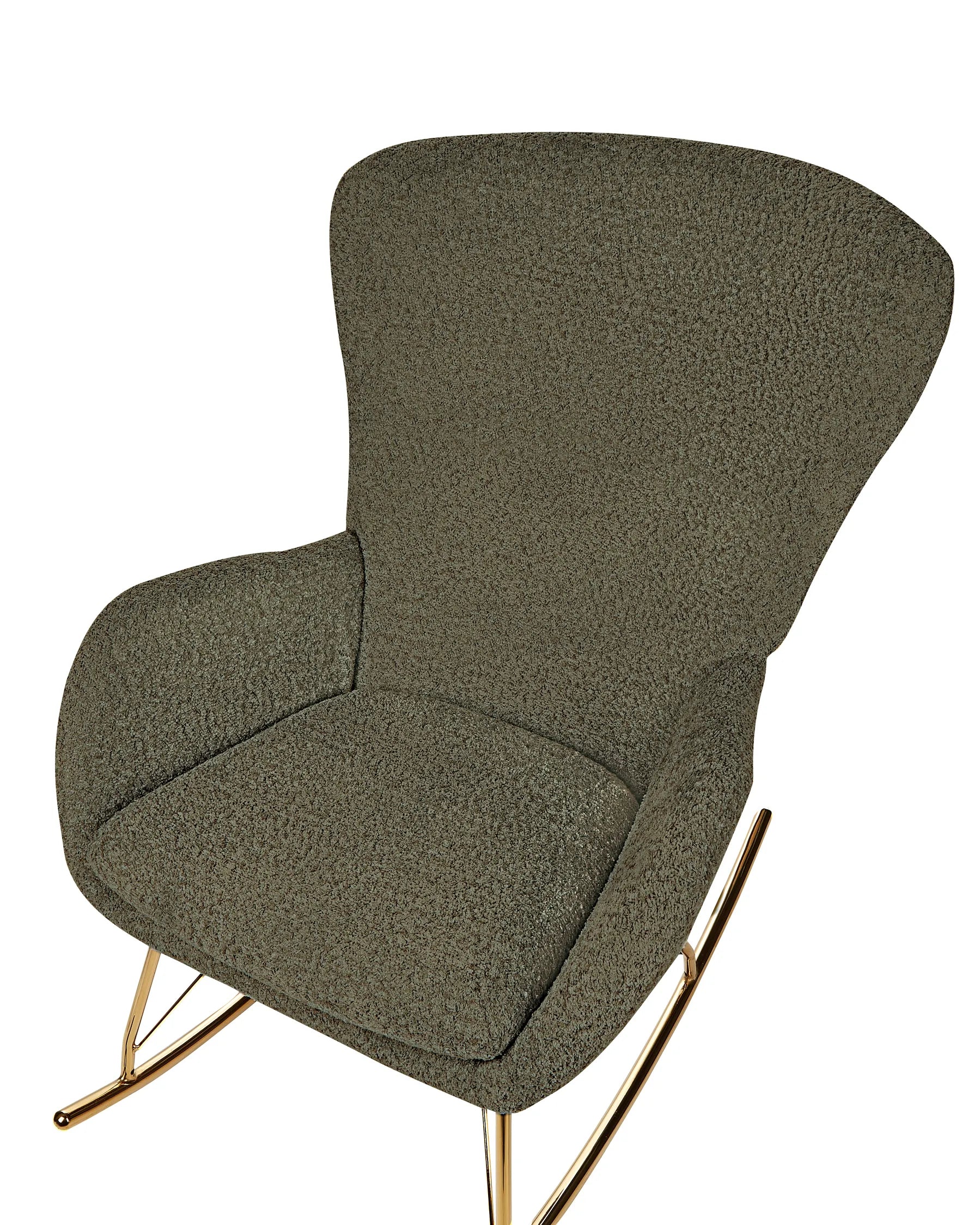 Rocking Chair ANASET Boucle Dark Green
