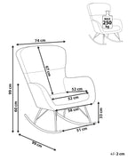 Rocking Chair ANASET Boucle Dark Green