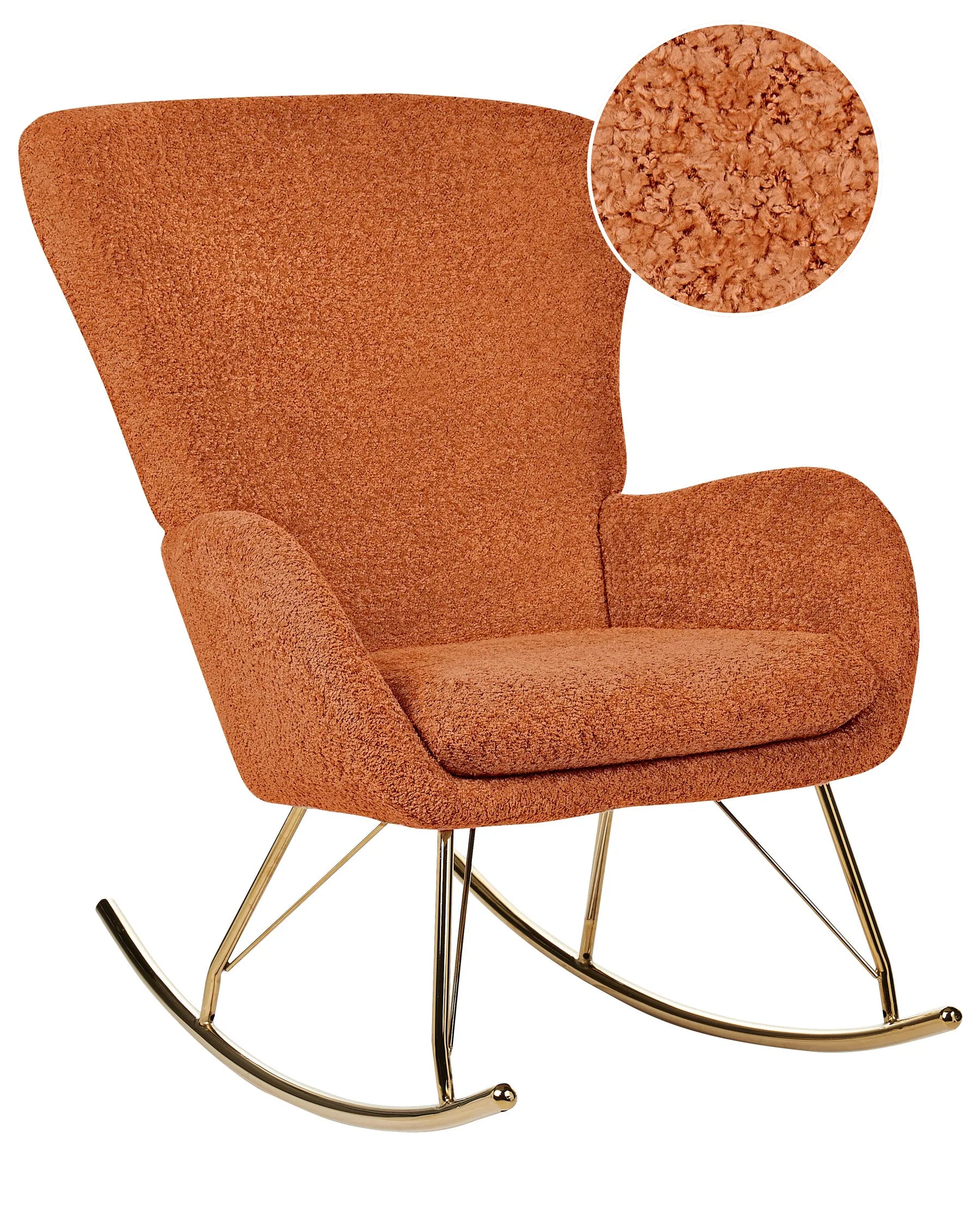 Rocking Chair ANASET Boucle Orange