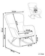 Rocking Chair ANASET Boucle Orange