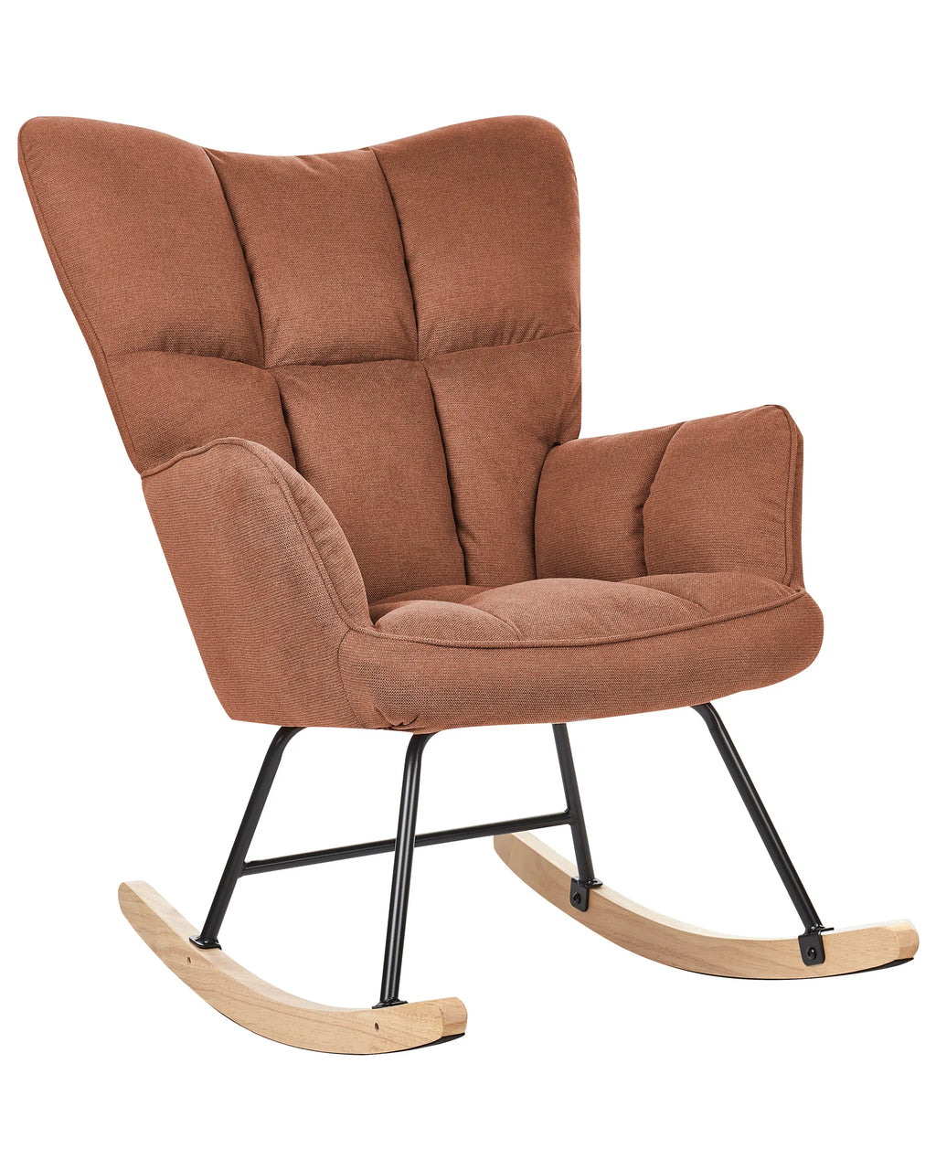 Rocking Chair OULU Fabric Brown