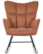 Rocking Chair OULU Fabric Brown