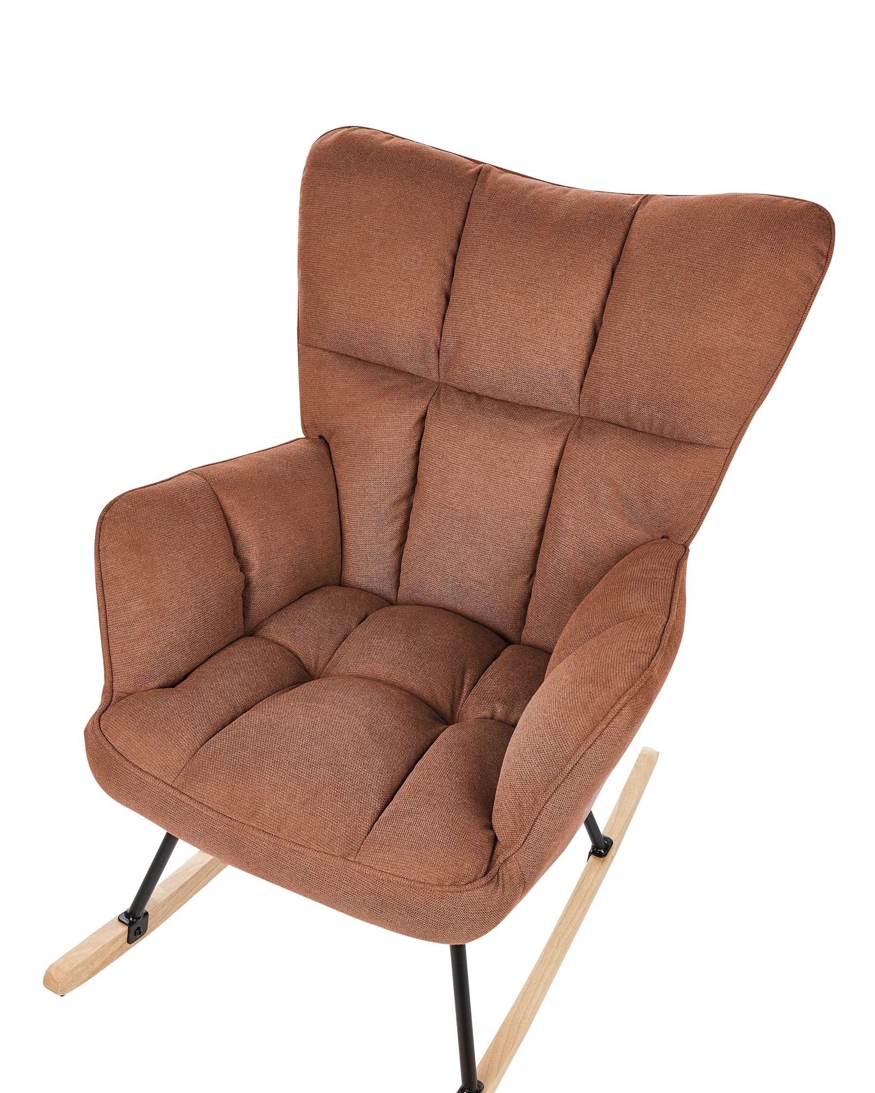 Rocking Chair OULU Fabric Brown