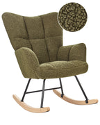 Rocking Chair OULU Boucle Dark Green