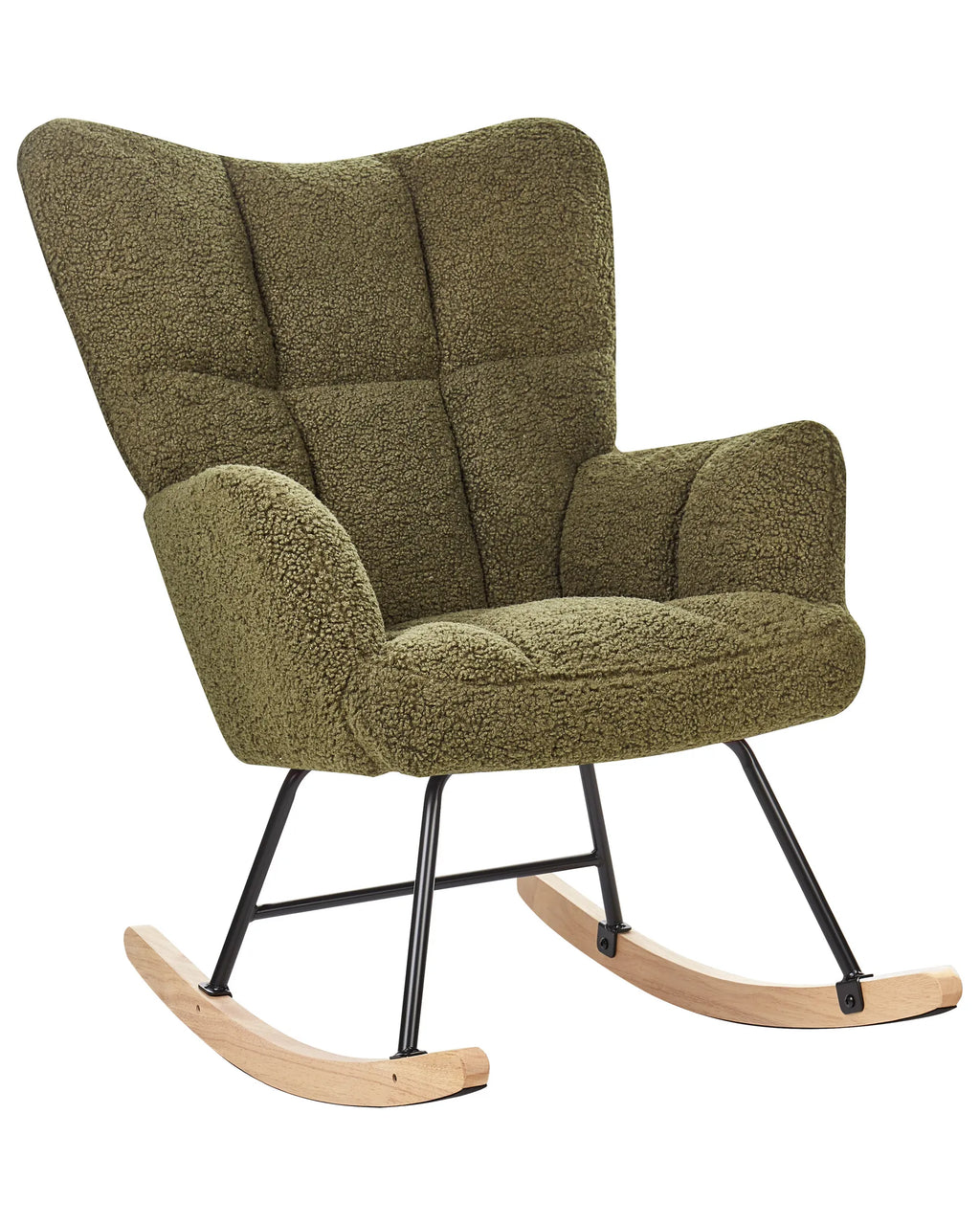 Rocking Chair OULU Boucle Dark Green