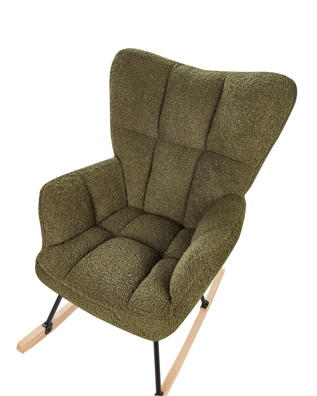 Rocking Chair OULU Boucle Dark Green