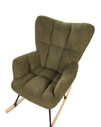 Rocking Chair OULU Boucle Dark Green