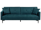 Sofa Bed 3 Seater LUCAN Fabric Blue