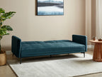 Sofa Bed 3 Seater LUCAN Fabric Blue