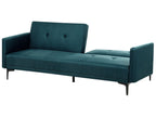Sofa Bed 3 Seater LUCAN Fabric Blue