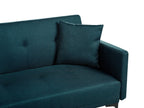 Sofa Bed 3 Seater LUCAN Fabric Blue