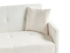Sofa Bed 3 Seater LUCAN Boucle Off-White