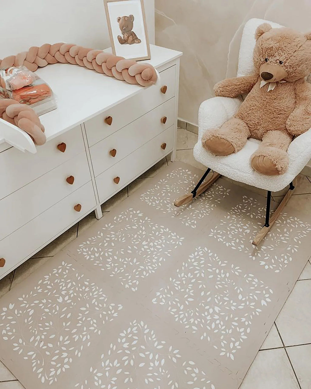 Rocking Chair OULU Boucle White