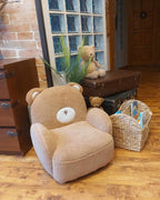 Kids Armchair Teddy Bear BOO Boucle Brown