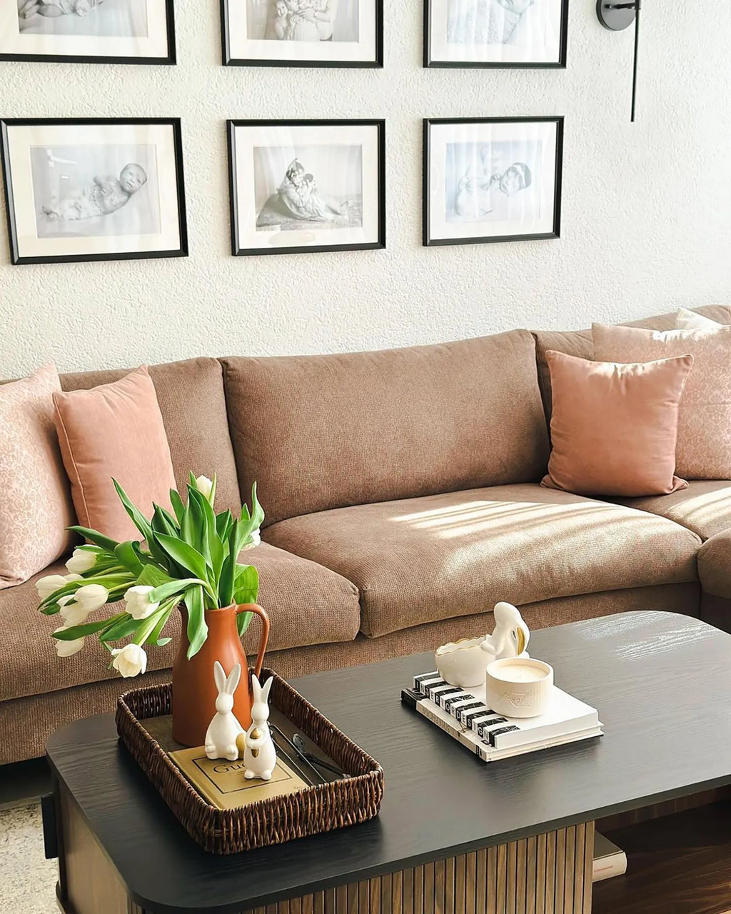 Coffee Table JOSE Dark Brown with Storage