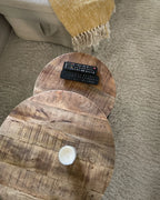 Set of 2 Coffee Tables CLATON Brown