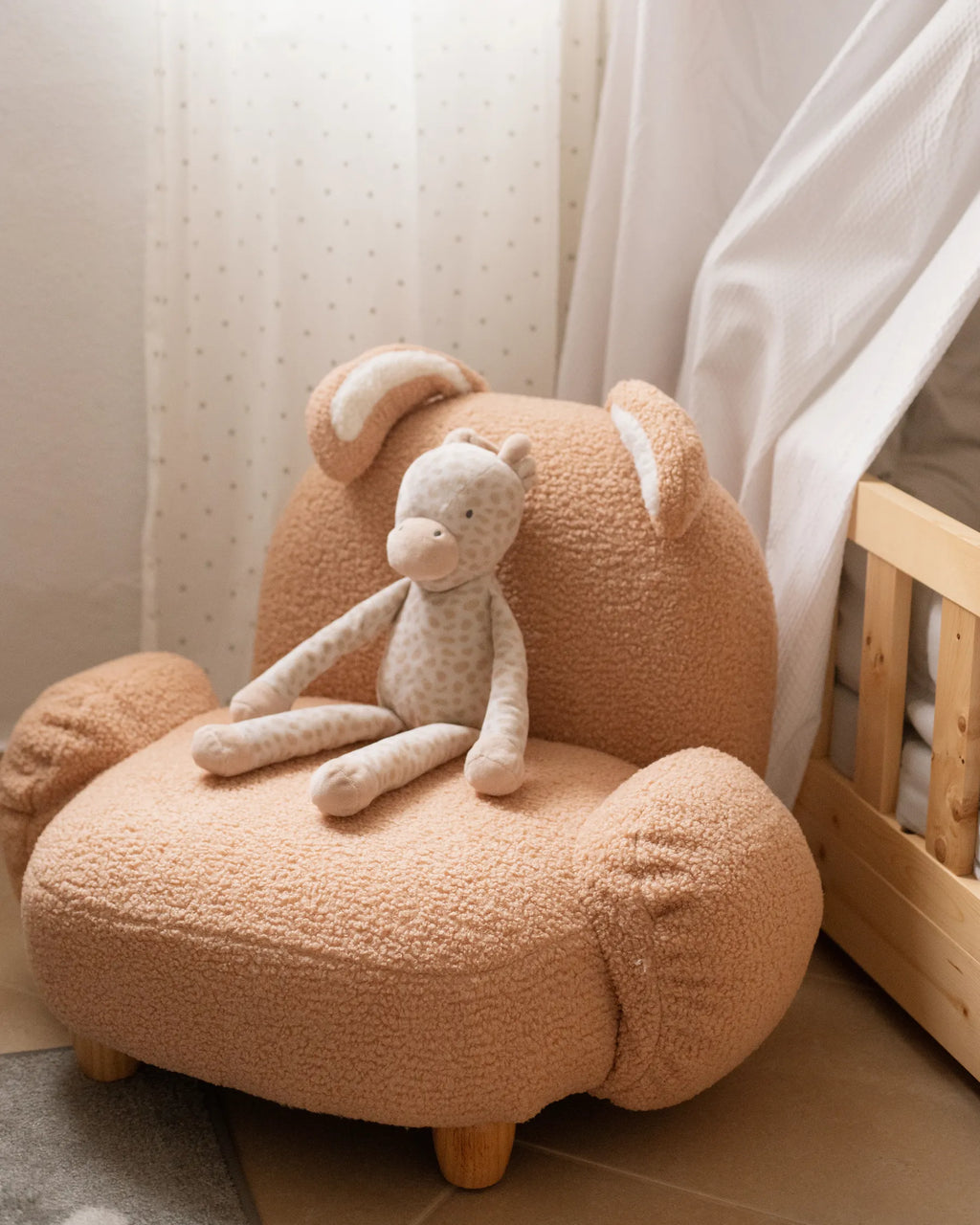 Kids Armchair Rabbit KANNA Boucle Beige
