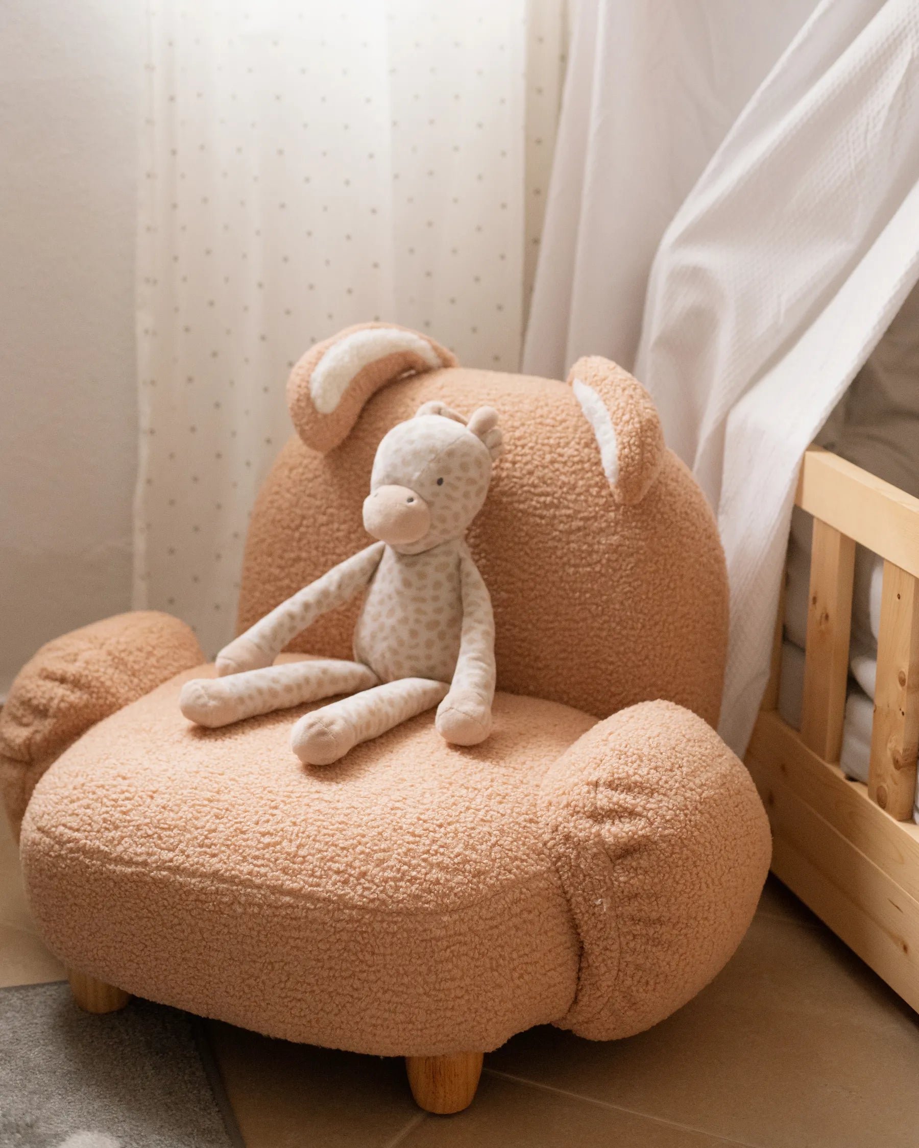 Kids Armchair Rabbit KANNA Boucle Beige