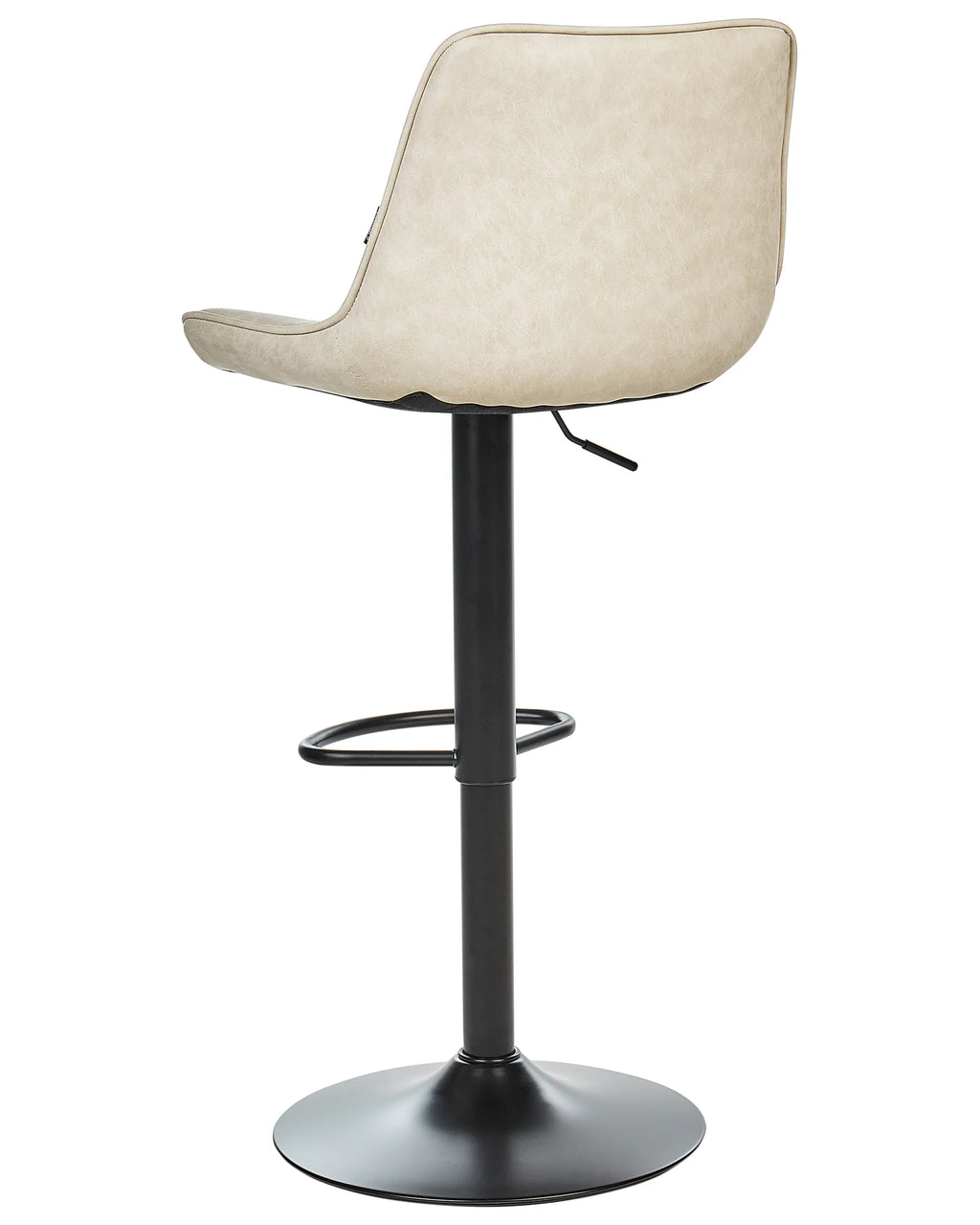 Set of 2 Bar Chairs DUBROVNIK Faux Leather Swivel Light Beige