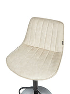 Set of 2 Bar Chairs DUBROVNIK Faux Leather Swivel Light Beige