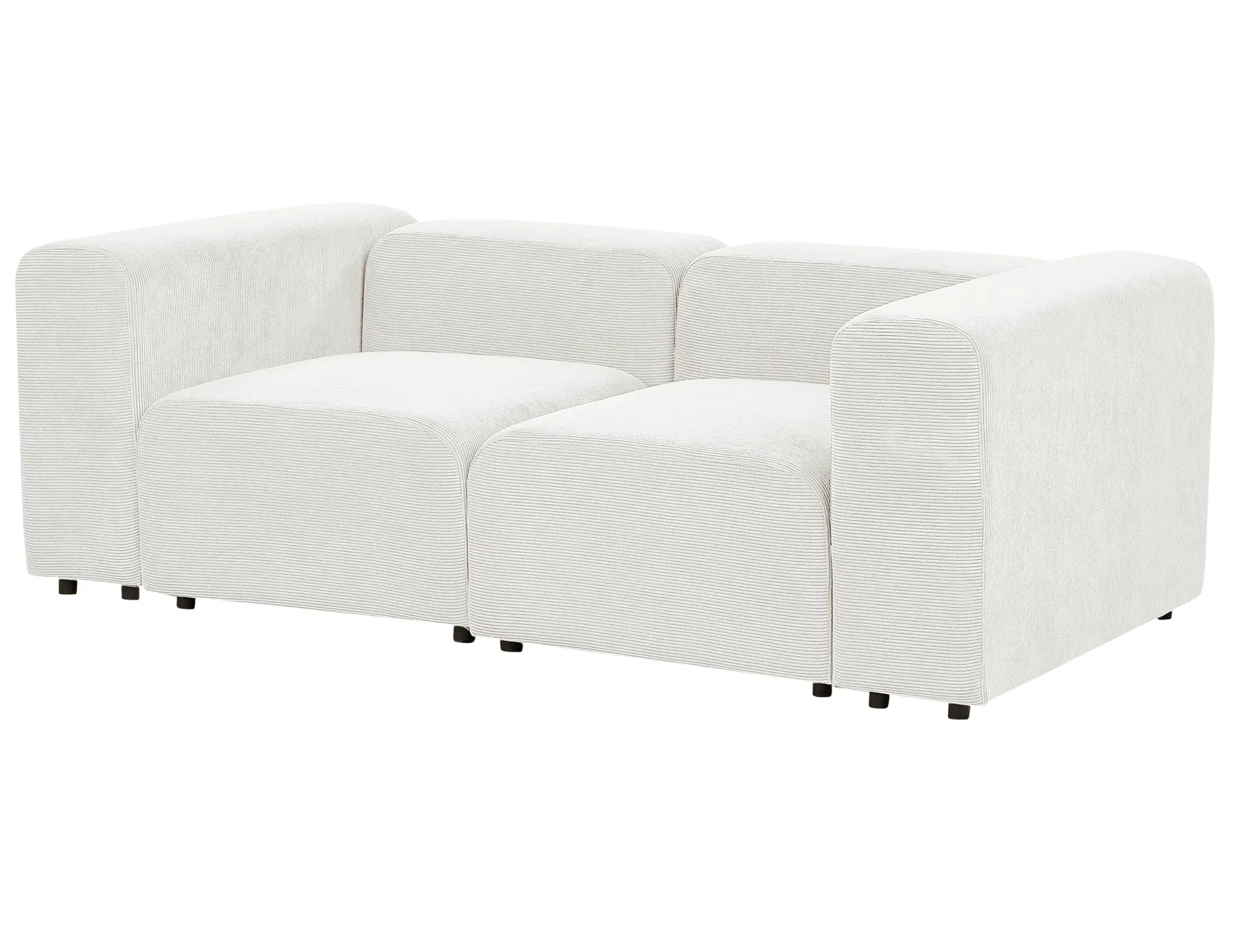 Modular Sofa 2 Seater FALSTERBO Corduroy Off-White