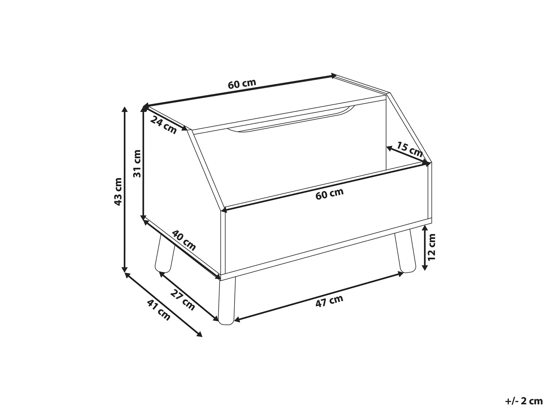 Cabinet CASPER 43 cm Pink