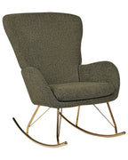 Rocking Chair ANASET Boucle Dark Green