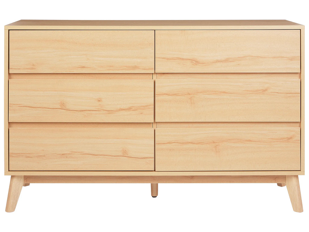 6 Drawer Chest SARDIS Light Brown