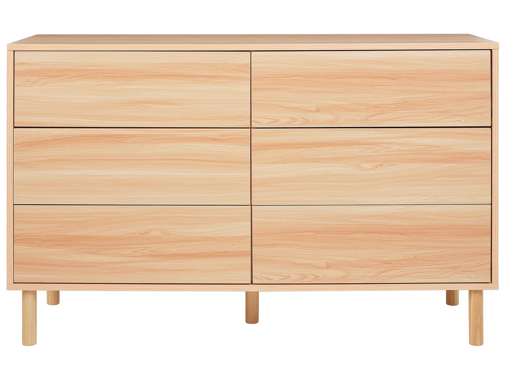 6 Drawer Chest SHARPE Light Brown