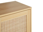 Shoe Storage Cabinet PEROTE Rattan Light Brown