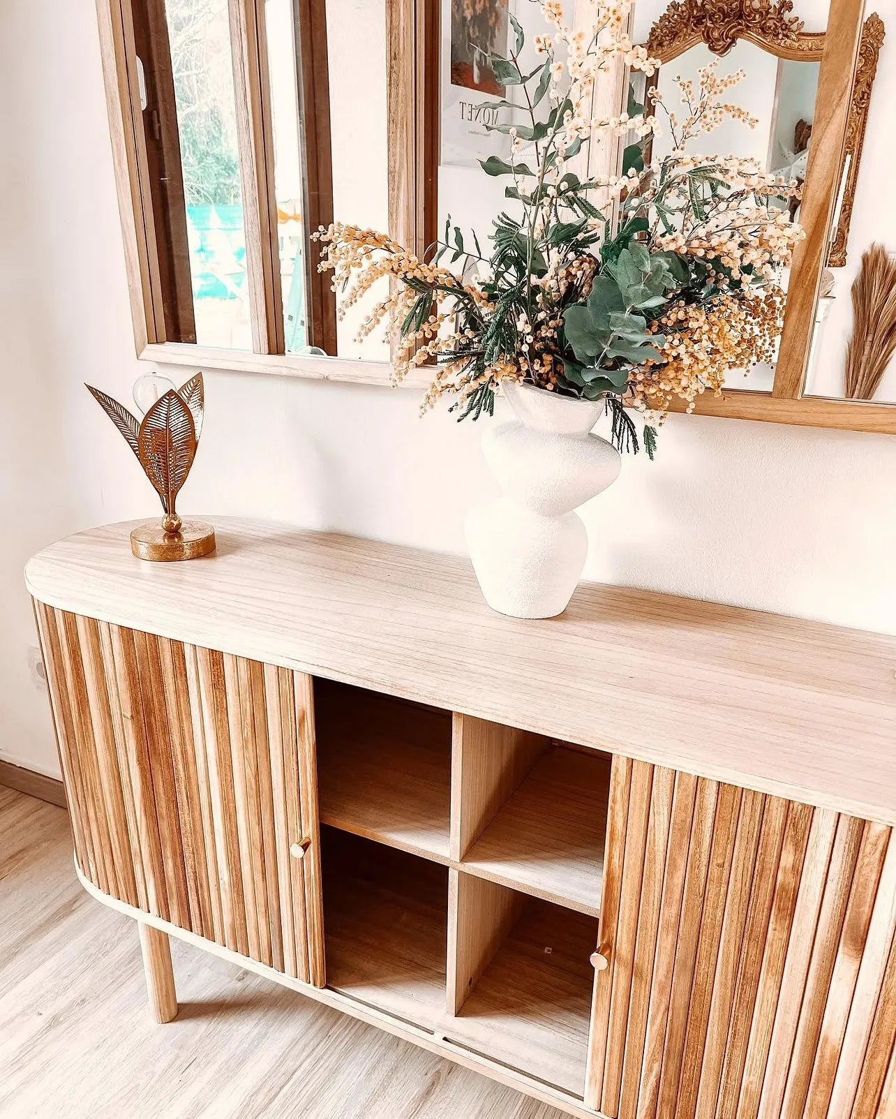 Cabinet MANARA Paulownia Wood Light Brown