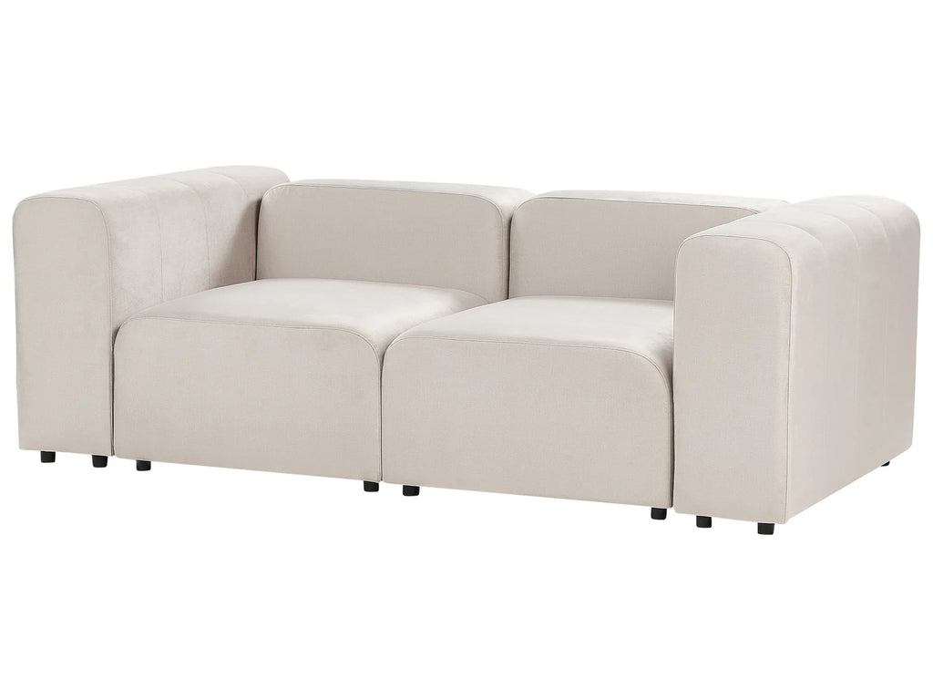 Modular Sofa 2 Seater FALSTERBO Velvet Beige