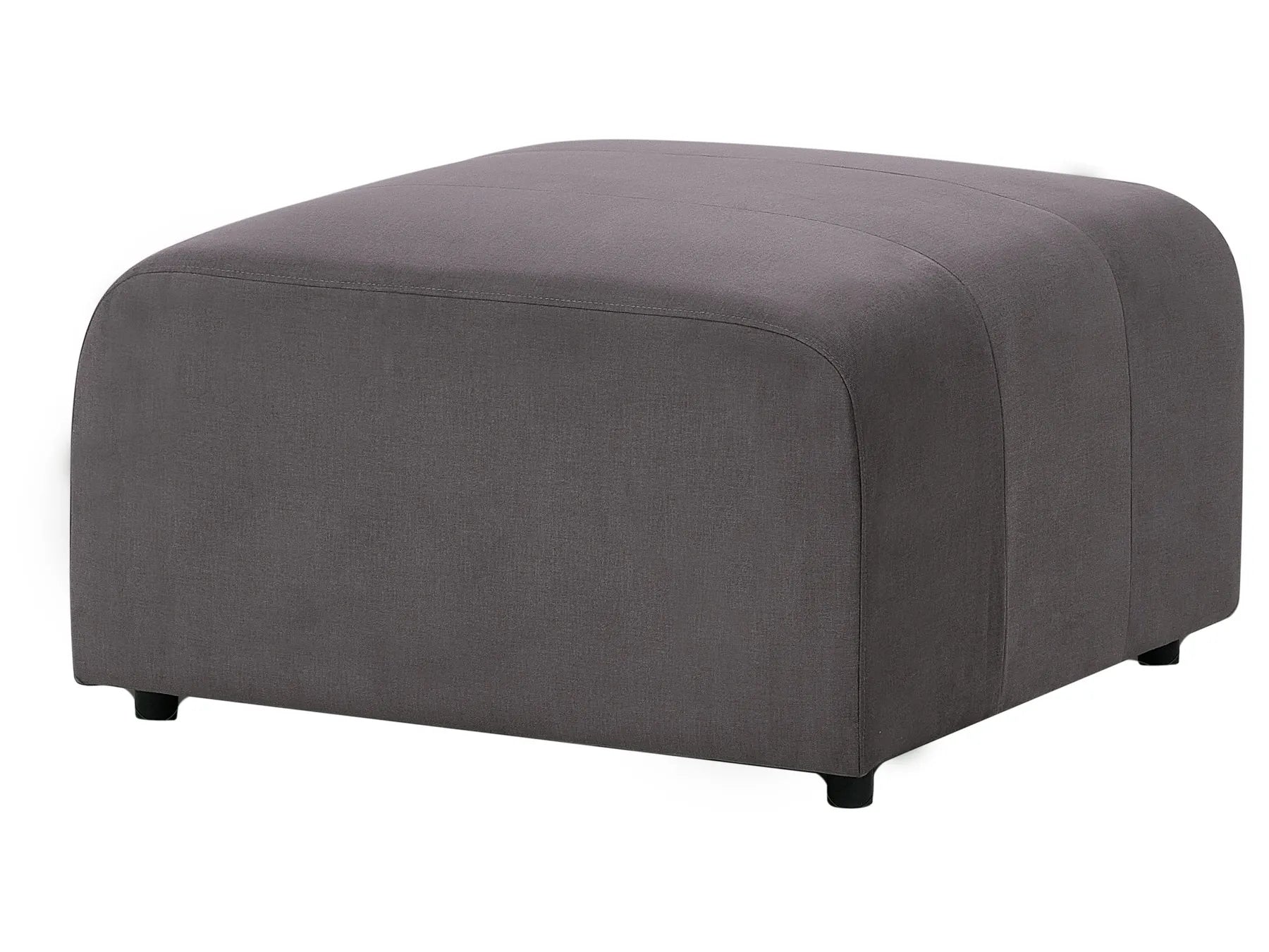 Modular Sofa 2 Seater FALSTERBO Velvet Dark Grey with Ottoman