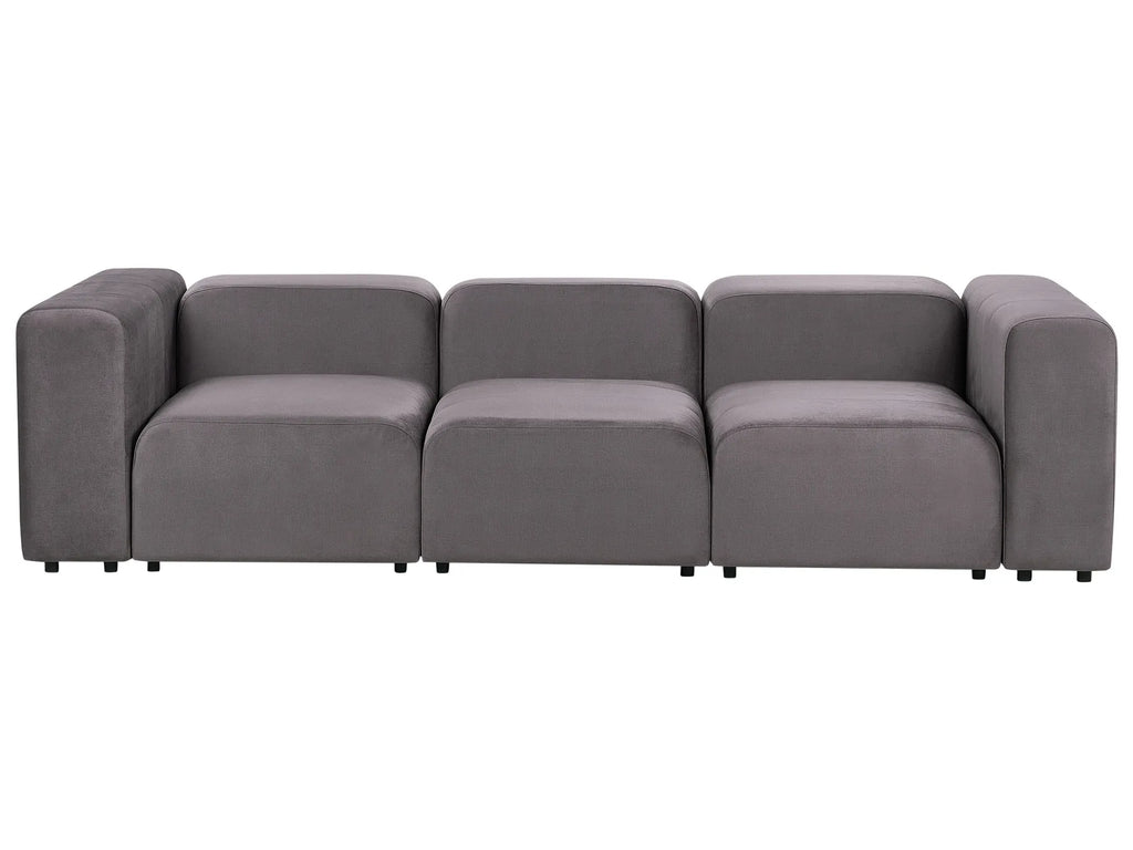 Modular Sofa 3 Seater FALSTERBO Velvet Dark Grey
