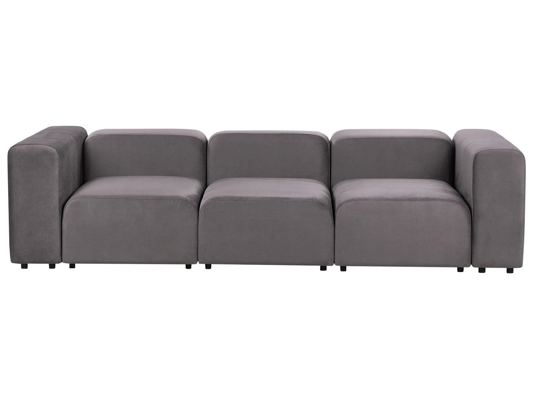 Modular Sofa 3 Seater FALSTERBO Velvet Dark Grey