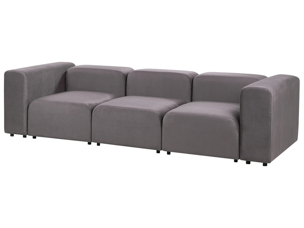 Modular Sofa 3 Seater FALSTERBO Velvet Dark Grey