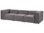 Modular Sofa 3 Seater FALSTERBO Velvet Dark Grey