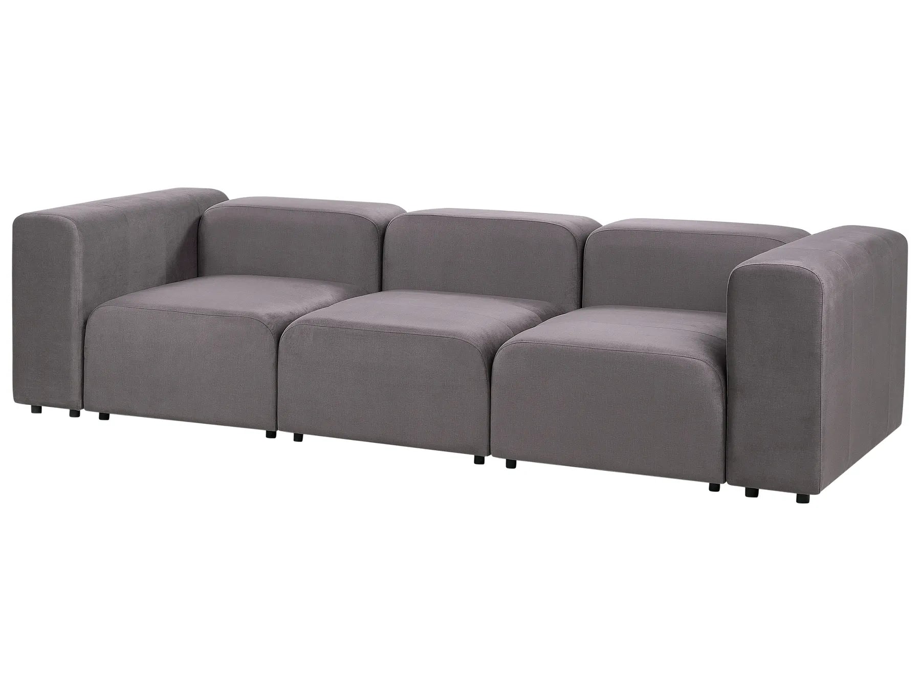 Modular Sofa 3 Seater FALSTERBO Velvet Dark Grey