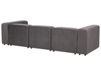 Modular Sofa 3 Seater FALSTERBO Velvet Dark Grey