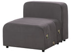 Modular Sofa 3 Seater FALSTERBO Velvet Dark Grey