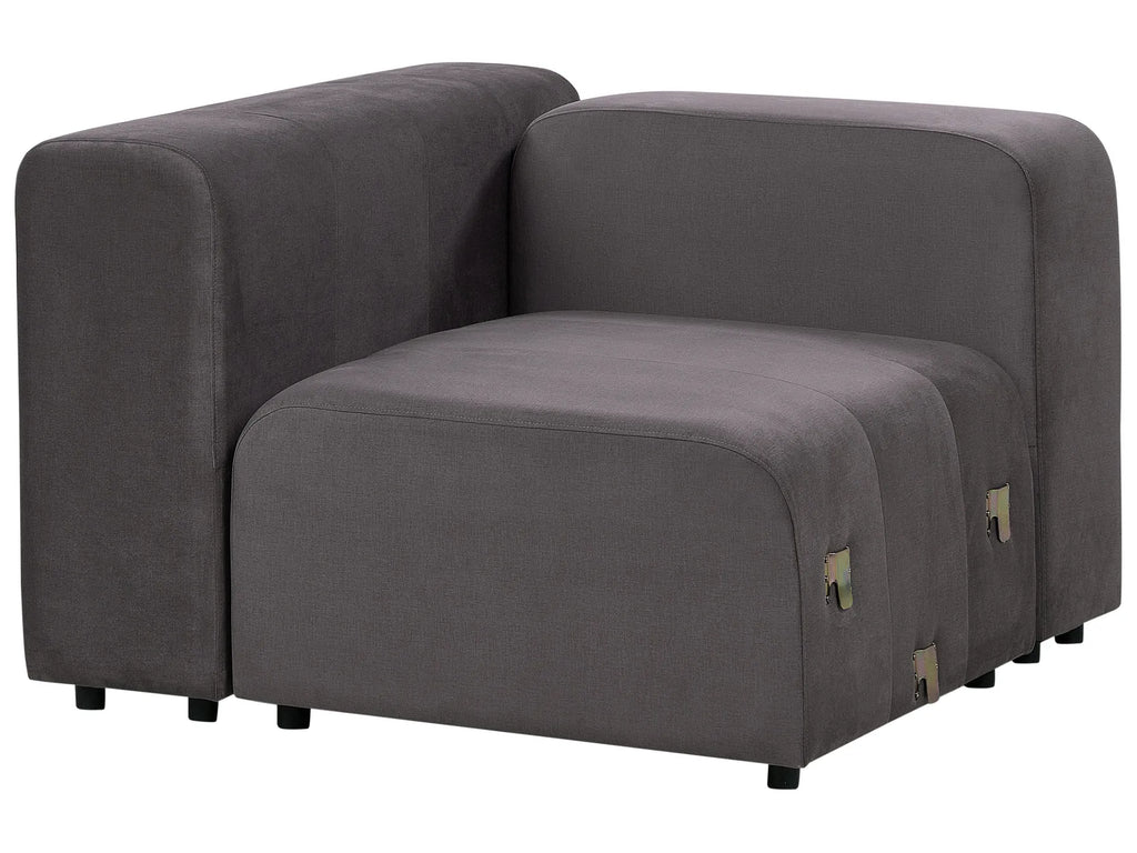 Modular Sofa 3 Seater FALSTERBO Velvet Dark Grey