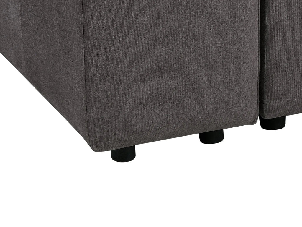 Modular Sofa 3 Seater FALSTERBO Velvet Dark Grey