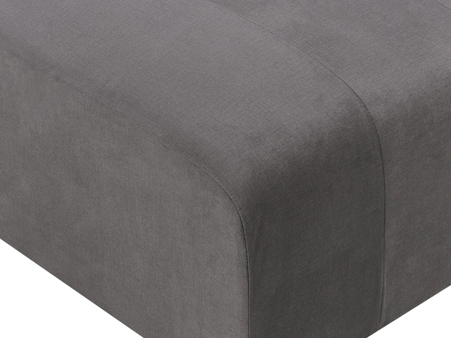 Ottoman FALSTERBO Velvet Dark Grey