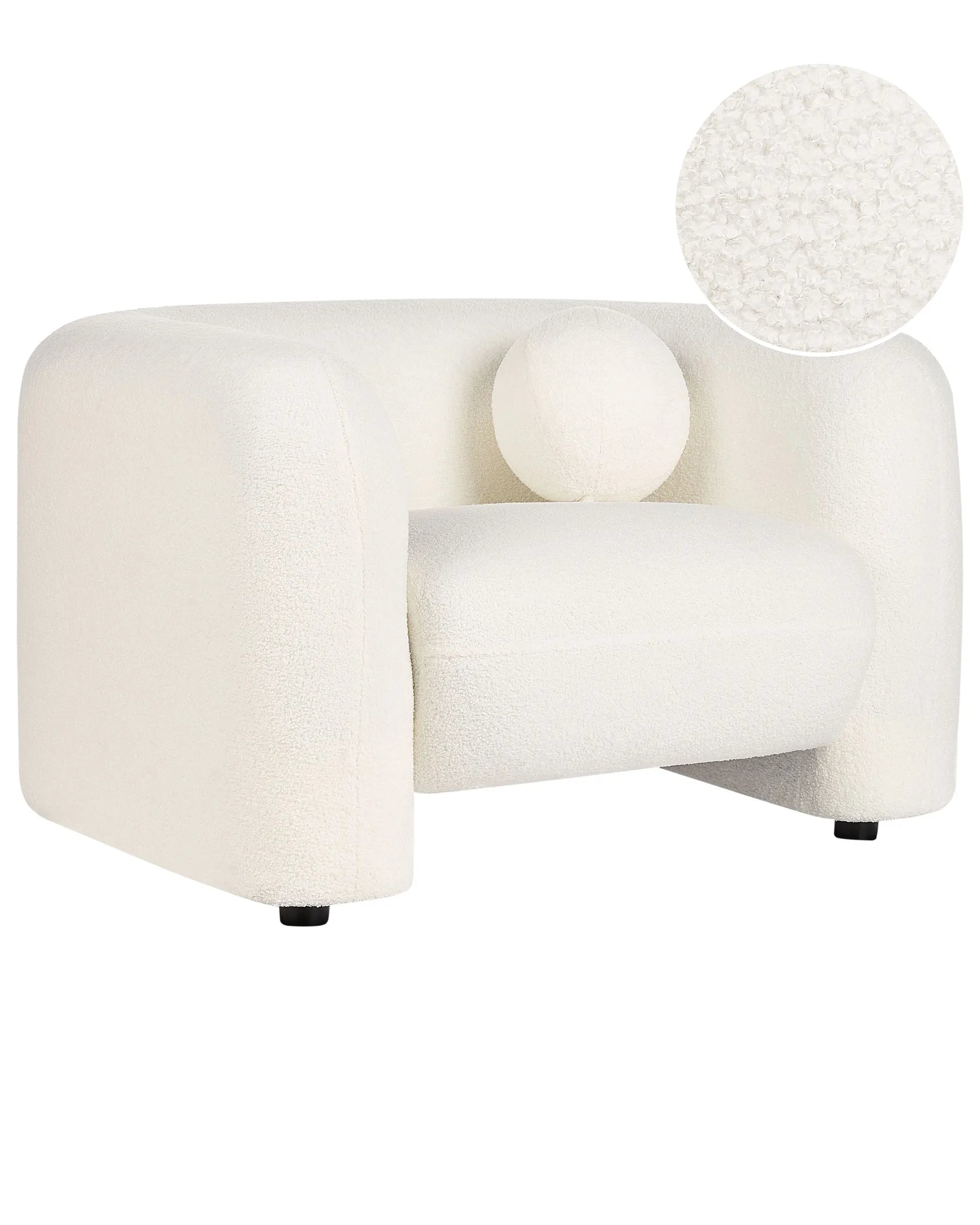 Armchair LEIREN Boucle White