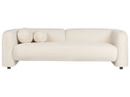 Living Room Set 5 Seater LEIREN Velvet Off-White